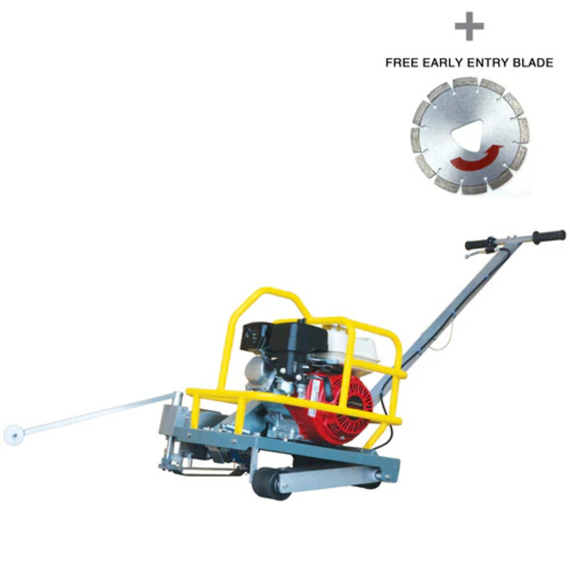 Tomahawk Early Entry Green Concrete Saw - 1-3/16in. Cut, 6in. Blade, 3.5 HP Honda GX160 Engine, Model# TFS6H